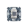 Выключатель 1-кл. СП Levit IP20 с подсветкой сталь/дым. черн. ABB 2CHH590146A6069