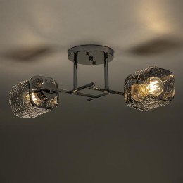 Люстра потолочная PALERMO 400х350х185мм 2хE27 металл хром Ritter 52521 9