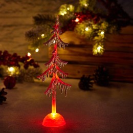 Фигура светодиодная "Елочка" 25см 1LED 0.1Вт IP20 на подставке элементы питания 3хAG13(LR44) (в комп