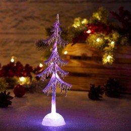 Фигура светодиодная "Елочка" 25см 1LED 0.1Вт IP20 на подставке элементы питания 3хAG13(LR44) (в комп