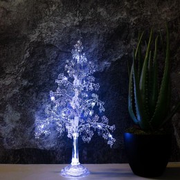 Фигура светодиодная "Ель" 51см 15LED бел. 1Вт IP20 на подставке элементы питания 3хAAA (не в компл.)