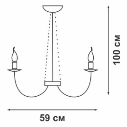 Люстра 6хE27 макс. 60Вт Vitaluce V4254-1/6