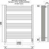 Полотенцесушитель Stato white П11 500х800 электро встроен. диммер Royal Thermo НС-1433967