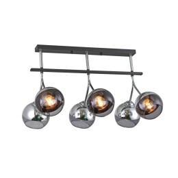 Люстра потолочная AREZZO 560х360х370мм 6хE27 металл черн. хромRitter 52554 7