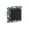 Переключатель 2-кл. СП Levit IP20 антрацит/дым. черн. ABB 2CHH595245A6063