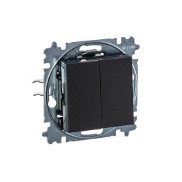 Переключатель 2-кл. СП Levit IP20 антрацит/дым. черн. ABB 2CHH595245A6063