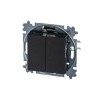 Переключатель 2-кл. СП Levit IP20 антрацит/дым. черн. ABB 2CHH595245A6063