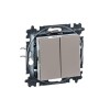 Переключатель 2-кл. СП Levit IP20 кофе макиато/бел. ABB 2CHH595245A6018
