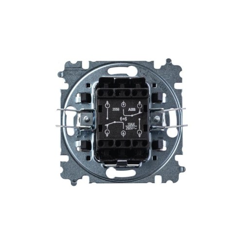 Переключатель 2-кл. СП Levit IP20 кофе макиато/бел. ABB 2CHH595245A6018