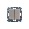 Переключатель 2-кл. СП Levit IP20 кофе макиато/бел. ABB 2CHH595245A6018