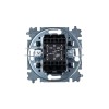 Переключатель 2-кл. СП Levit IP20 серебр./дым. черн. ABB 2CHH595245A6070
