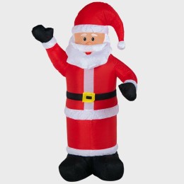 Фигура надувная 3D "Дед Мороз приветствует" 180см 5LED бел. 15Вт IP65 внутр. подсветка компрессор с