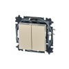 Переключатель 2-кл. СП Levit IP20 сл. кость/бел. ABB 2CHH595245A6017