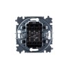 Переключатель 2-кл. СП Levit IP20 сл. кость/бел. ABB 2CHH595245A6017