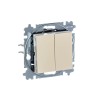 Переключатель 2-кл. СП Levit IP20 сл. кость/бел. ABB 2CHH595245A6017