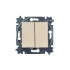 Переключатель 2-кл. СП Levit IP20 сл. кость/бел. ABB 2CHH595245A6017