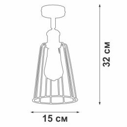 Люстра 1хE27 макс. 60Вт Vitaluce V4312-1/1PL