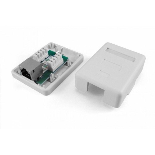 Розетка компьютерная 1-м ОП SB1-1-8P8C-C5e-SH-WH RJ45 (8P8C) кат.5E экранир. Dual IDC Hyperline 4302