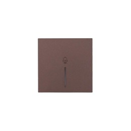 Кнопка звонка с индик. СП ZIMA IP20 безвинт. зажим шоколад LEZARD 704-7388-108QC