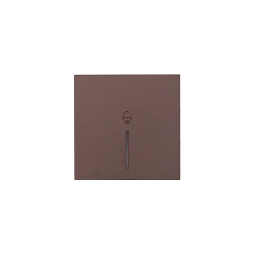 Кнопка звонка с индик. СП ZIMA IP20 безвинт. зажим шоколад LEZARD 704-7388-108QC
