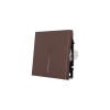 Кнопка звонка с индик. СП ZIMA IP20 безвинт. зажим шоколад LEZARD 704-7388-108QC