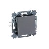 Переключатель 1-кл. СП Levit IP20 сталь/дым. черн. ABB 2CHH590645A6069