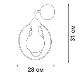 Светильник настенный 1хE27 макс. 60Вт Vitaluce V4328-1/1A