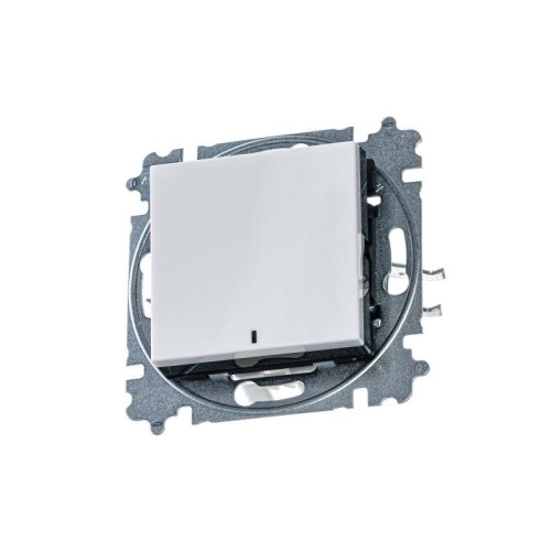 Переключатель 1-кл. СП Levit IP20 с подсветкой ориентацион. бел./дым. черн. ABB 2CHH590646A6062