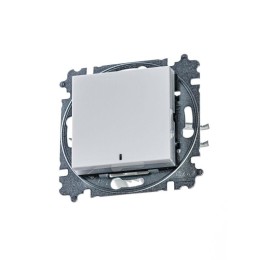 Переключатель 1-кл. СП Levit IP20 с подсветкой ориентацион. бел./ледяной ABB 2CHH590646A6001