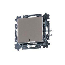 Переключатель 1-кл. СП Levit IP20 с подсветкой ориентацион. кофе макиато/бел. ABB 2CHH590646A6018