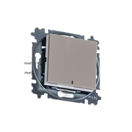 Переключатель 1-кл. СП Levit IP20 с подсветкой ориентацион. кофе макиато/бел. ABB 2CHH590646A6018
