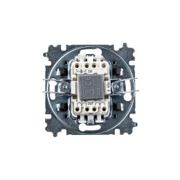 Переключатель 1-кл. СП Levit IP20 с подсветкой ориентацион. серебр./дым. черн. ABB 2CHH590646A6070