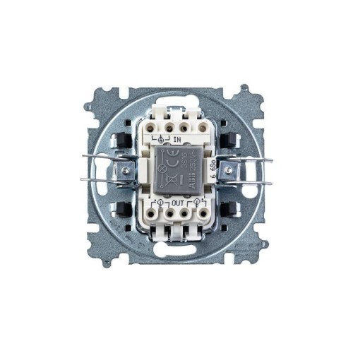 Переключатель 1-кл. СП Levit IP20 с подсветкой ориентацион. сл. кость/бел. ABB 2CHH590646A6017