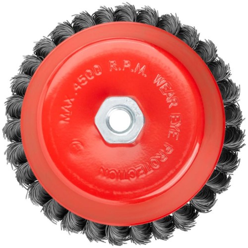 Корщетка-чашка гайка М14 стальная витая проволока 150мм FIT 39470