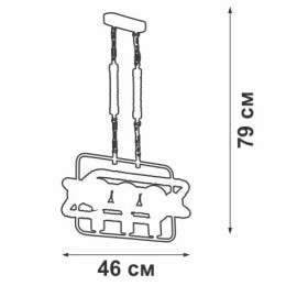 Люстра 3хE27 макс. 60Вт Vitaluce V4381-1/3