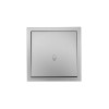 Кнопка звонка СП ZIMA IP20 безвинт. зажим сер. матов. LEZARD 704-7488-103QC