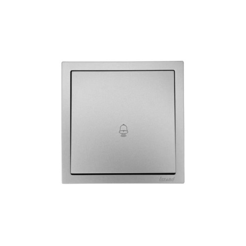 Кнопка звонка СП ZIMA IP20 безвинт. зажим сер. матов. LEZARD 704-7488-103QC