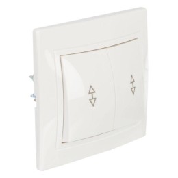 Переключатель проходной 2-кл. СП Кварта 10А IP20 ВСп10-2-0-КБ бел. IEK EVK22-K01-10-DM