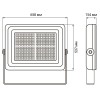 Прожектор светодиодный PFL-S 400Вт 6500К IP65 60град. ДО плоский корпус с клапаном с линзовым модуле