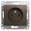 Розетка 1-м СП 1мод. Glossa 16А IP20 без заземл. механизм шоколад SE GSL000841