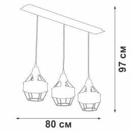Люстра 3хE27 макс. 60Вт Vitaluce V4419-1/3S