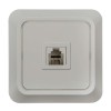 Розетка телефонная 1-м СП Bolleto 7034 16А IP20 бел. ASD / IN HOME 4690612000398
