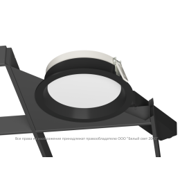 Светильник аварийный BS-DL-10-L2-24 V02 Black 3000К Белый Свет a31092