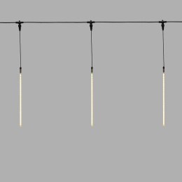 Гирлянда светодиодная "Тающие сосульки" 10шт х 50см шаг 100см 600LED тепл. бел. 24В провод каучук че