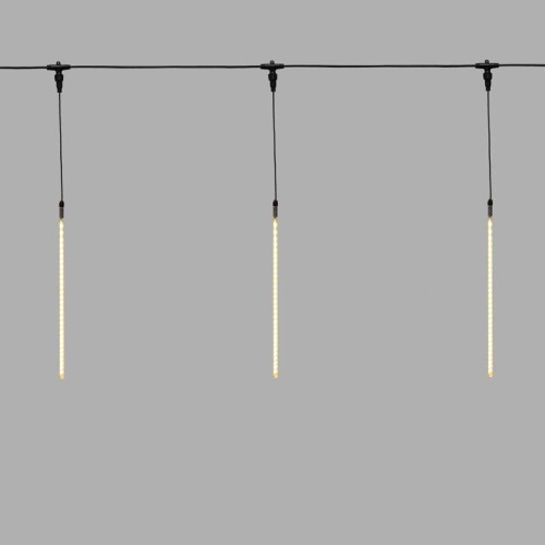Гирлянда светодиодная "Тающие сосульки" 10шт х 50см шаг 100см 600LED тепл. бел. 24В провод каучук че
