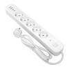 Удлинитель 5х3м IP20 2USB 2.4А+2type-C LUX 1.5кв.мм EKF UBA-LUX-503-TC