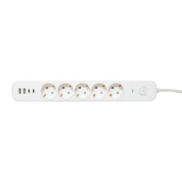 Удлинитель 5х3м IP20 2USB 2.4А+2type-C LUX 1.5кв.мм EKF UBA-LUX-503-TC