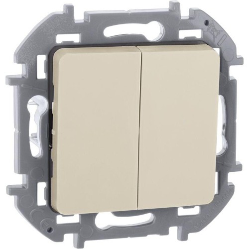 Выключатель 2-кл. Inspiria 10А IP20 250В 10AX механизм сл. кость Leg 673621