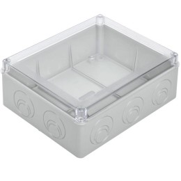Коробка распаячная ОП 240х195х90 IP44 КМ41275 прозр. крыш. IEK UKO10-240-195-090-K51-44