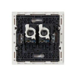Розетка компьютерная 2-м RJ45 кат.5E FORTE&PIANO FP233 бел. IEK FP-K20-1-K01